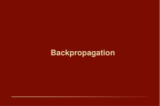 Backpropagation