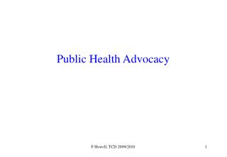 Public Health Advocacy