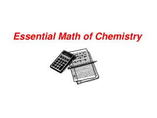 Essential Math of Chemistry