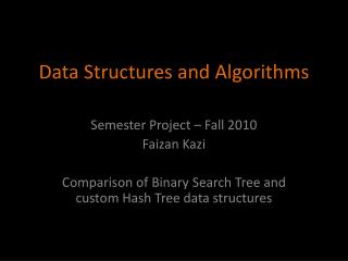 Data Structures and Algorithms