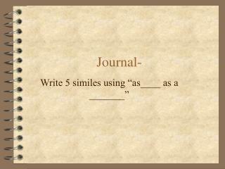 Journal-