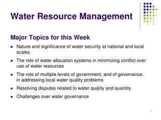 PPT - Water Resource Management PowerPoint Presentation, free download ...