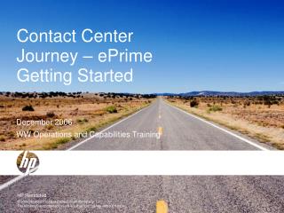 Contact Center Journey – ePrime Getting Started