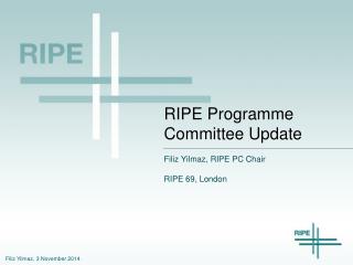 RIPE Programme Committee Update