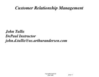 Customer Relationship Management
