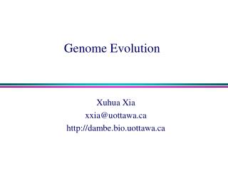 Genome Evolution