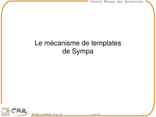 Le mécanisme de templates de Sympa