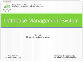 Database Management System