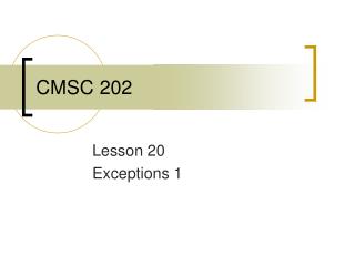 CMSC 202