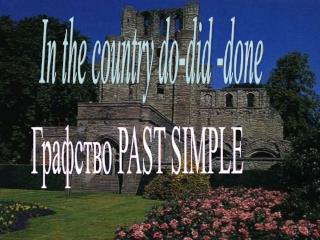 In the country do-did -done