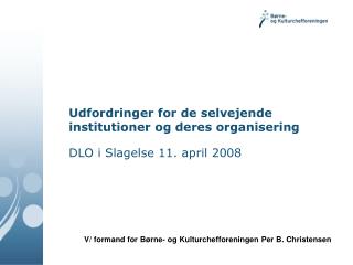 Udfordringer for de selvejende institutioner og deres organisering DLO i Slagelse 11. april 2008