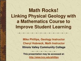 Math Rocks! Linking Physical Geology with a Mathematics Course to Improve Student Learning