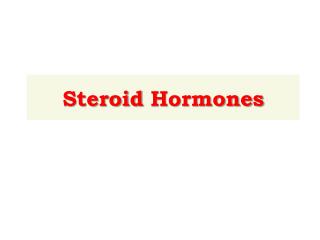 Steroid Hormones