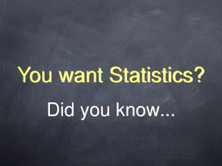 Did you know...