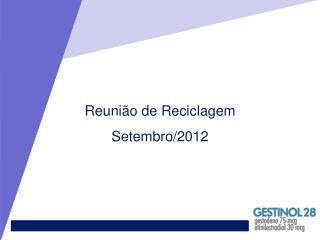 Reunião de Reciclagem Setembro/2012
