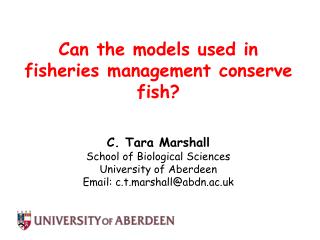 Can the models used in fisheries management conserve fish?