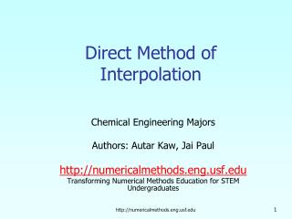 Direct Method of Interpolation