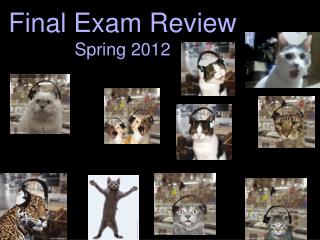 Final Exam Review Spring 2012
