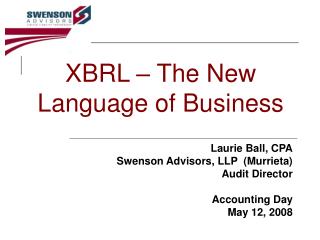 XBRL – The New Language of Business