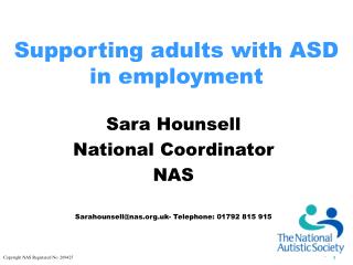 Supporting adults with ASD in employment