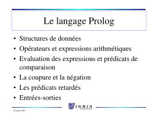 Le langage Prolog