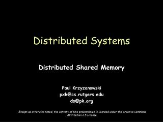 Distributed Systems