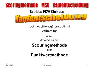 bei Investitionsgütern optimal vorbereiten