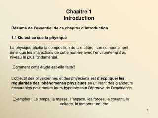 Chapitre 1 Introduction