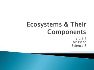 Ecosystems &amp; Their Components