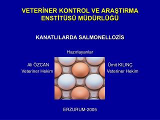 VETERİNER KONTROL VE ARAŞTIRMA ENSTİTÜSÜ MÜDÜRLÜĞÜ