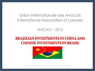 COMPARATIVE DATA (CHINA VS BRAZIL) 2012