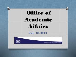 Office of Academic Affairs