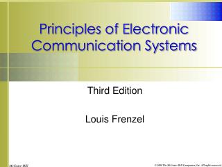 Principles of Electronic Communication Systems