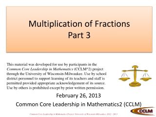 Multiplication of Fractions Part 3