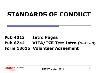 STANDARDS OF CONDUCT