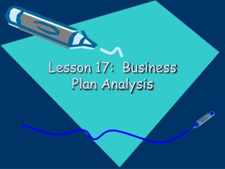 Lesson 17: Business Plan Analysis