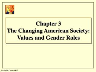 Chapter 3 The Changing American Society: Values and Gender Roles
