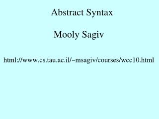 Abstract Syntax