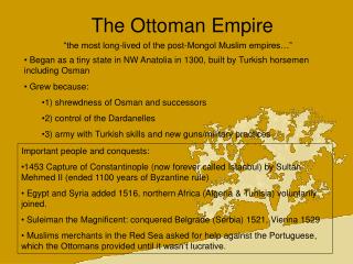 The Ottoman Empire