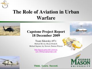 The Role of Aviation in Urban Warfare