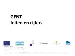 GENT feiten en cijfers