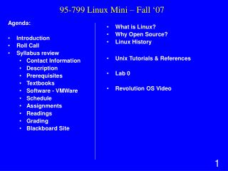 95-799 Linux Mini – Fall ‘07