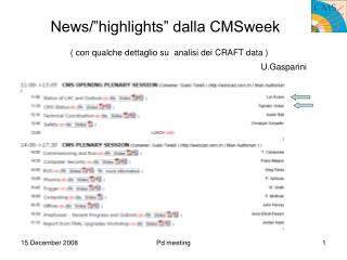 News/”highlights” dalla CMSweek