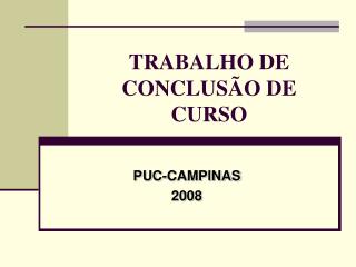 TRABALHO DE CONCLUSÃO DE CURSO