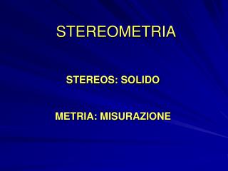 STEREOMETRIA