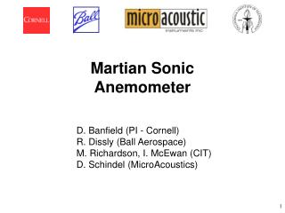 Martian Sonic Anemometer