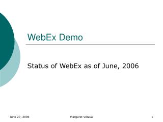WebEx Demo
