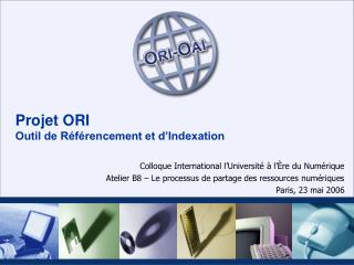 Projet ORI Outil de Référencement et d’Indexation