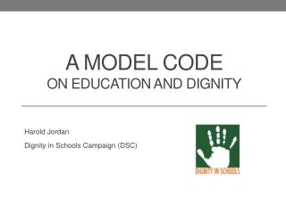 A Model Code on education and dignity