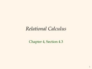 Relational Calculus